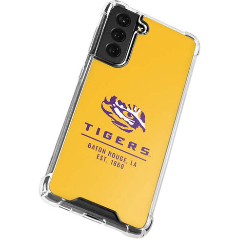 Louisiana State University - LSU Tigers Baton Rouge Yellow Galaxy S21 FE Clear Case